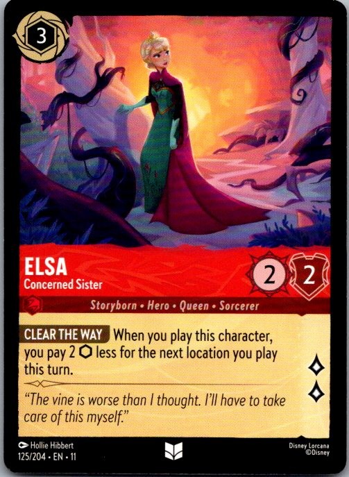 Elsa - Concerned Sister 125/204 Uncommon Winterspell Lorcana Lightly Played