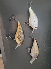 3 Strike King KVD 1.5 Deep Diver Squarebill Crankbait - Set Of 3
