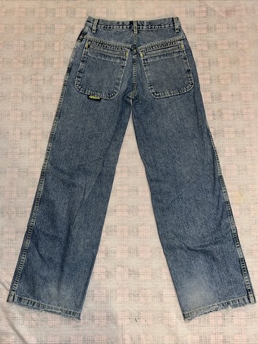Vintage JNCO Girlie Stuff 20" Rewind Keep On Movin Denim Jeans Size 3 Raver - Picture 18 of 24