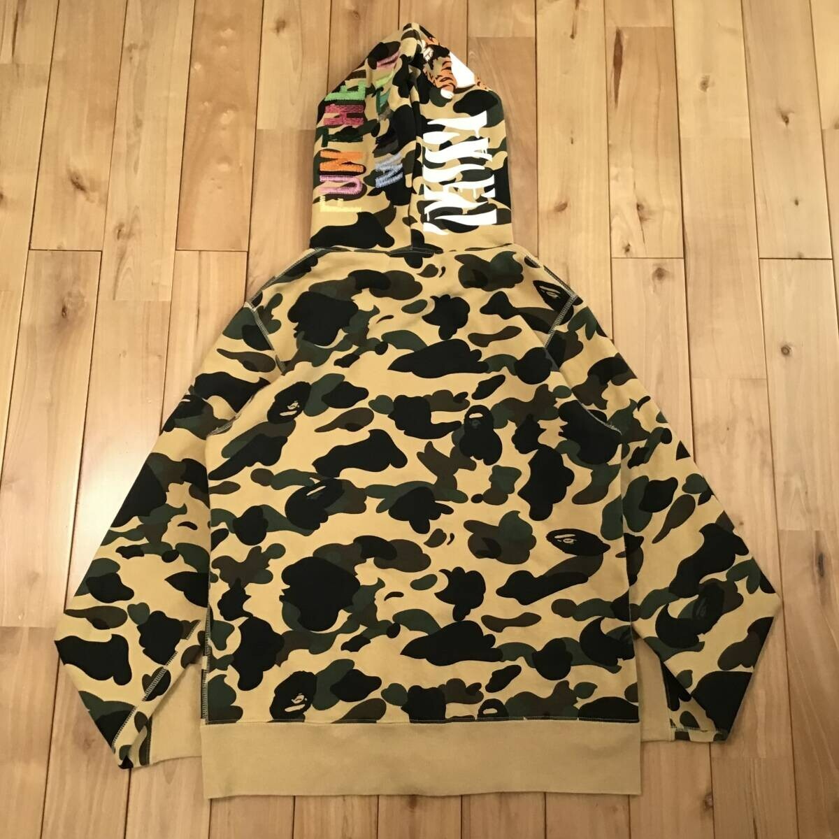 BAPE Tiger full zip hoodie 1st camo yellow A Bathing Ape Size M | eBay