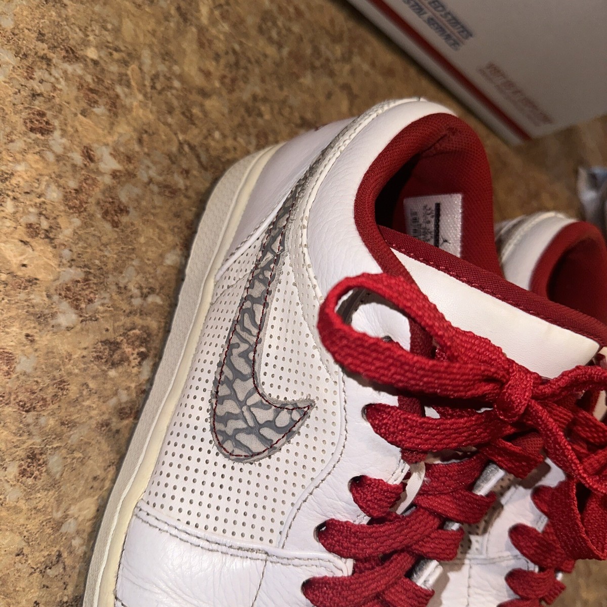 Size 11.5 - Air Jordan 1 Phat Low Elephant Print Swoosh | eBay