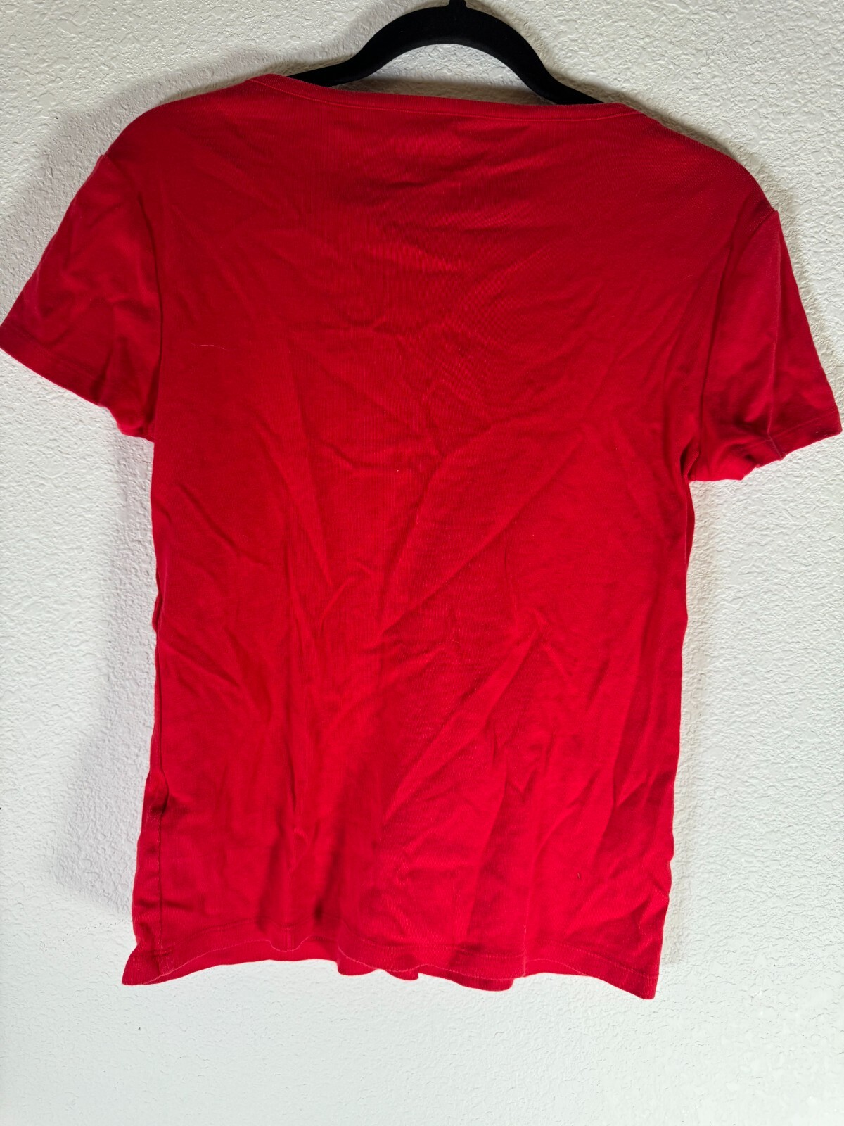 Tommy Hilfiger Women's Red Short Sleeve Shirt Stylish V-Neck Polo Design Size M thumbnail 3