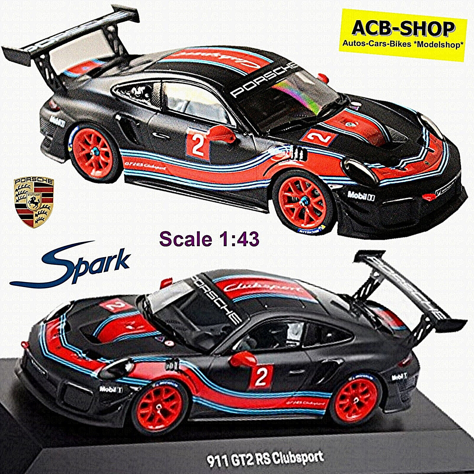 Porsche 991 GT2 Rs Clubsport #2 Martini Racing 1:43 Spark