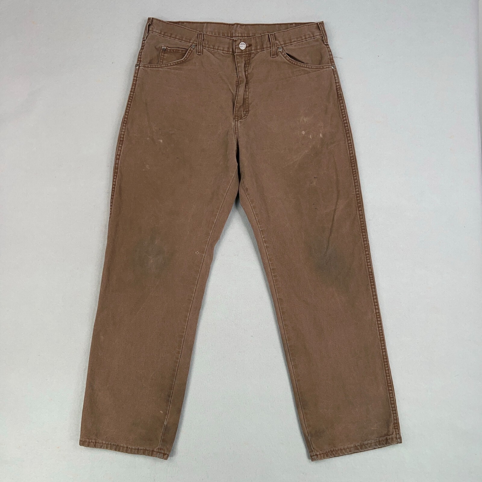 Dickies Mensculfit 36x30 Brown Canvas Carpenter Utility Work Pants for Men