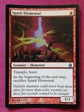 Magic The Gathering PDS FIRE AND LIGHTNING FOIL SPARK ELEMENTAL red card MTG