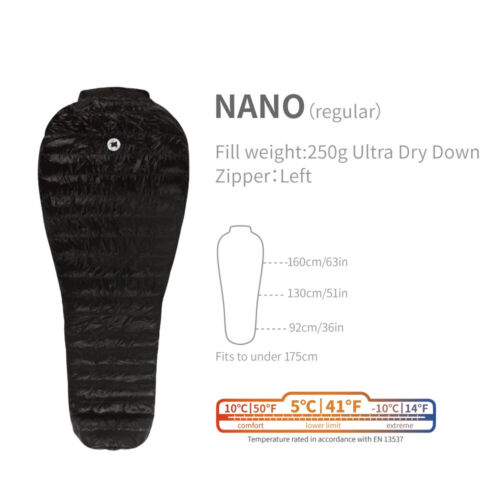 AEGISMAX NANO Goose Down Mummy Sleeping Bag Ultralight Splicable for Camping - Picture 10 of 13