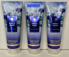 Bath  Body Works Denim  Daisies Body Cream with Hyaluronic Acid set of 3