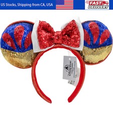 Disney-Park's Snow White Sequined Minnie Mouse Ears Headband Disneyland US Stock