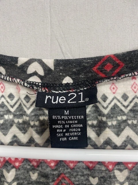 Suéter Rue 21 Junior Niñas Azteca Estampado Navidad Manga Larga Talla Mediana Foto 3 de 4