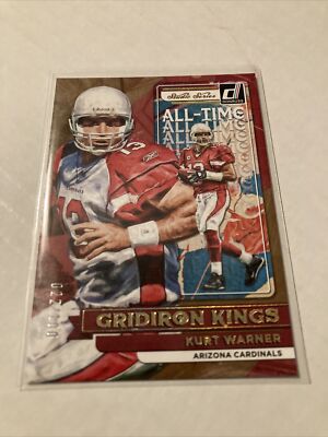 2022 Donruss Studio All-Time Gridiron Kings #AT-8 Kurt Warner Cardinals /100