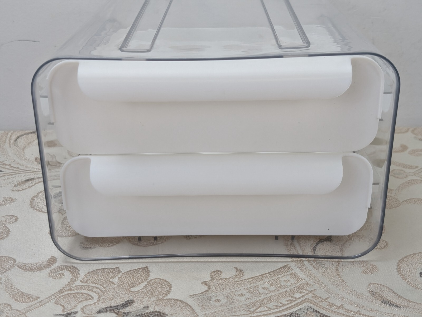 WAIZHIUA 32 Grid Egg Holder Storage Container Clear Double-Layer Kitchen Fridge