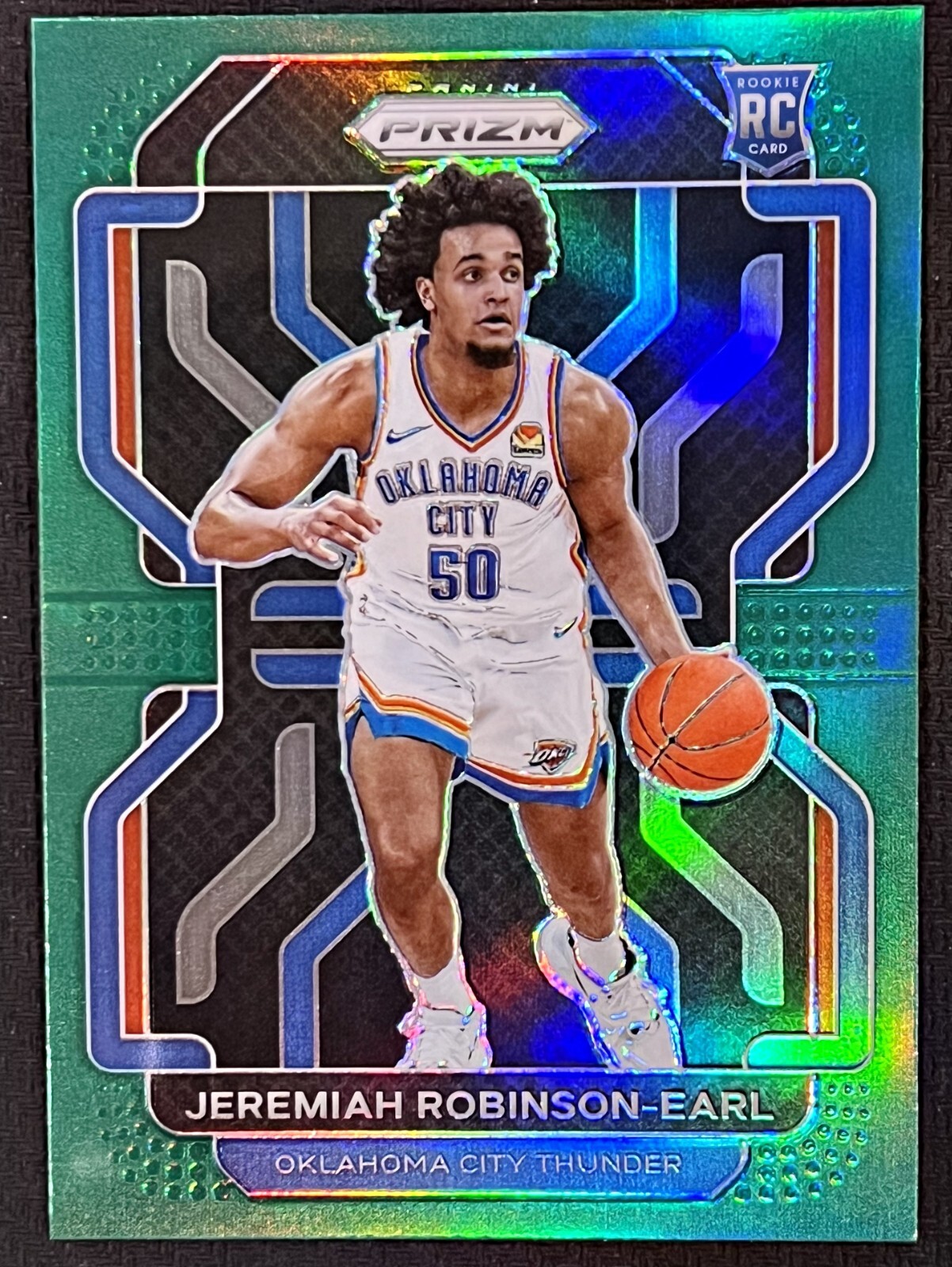 2021 Panini Prizm Green Jeremiah Robinson-Earl Thunder Rookie RC #319