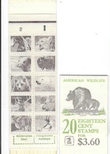 R57 USA BK137 (1889a) complete booklet of 20 animals bears lions hunting