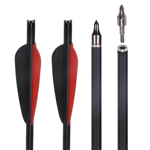 12pcs 20inch Carbon Bolts Arrows Archery Hunting Target Arrow with 4"vanes - Picture 25 of 50