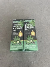 2 Pk AL'IVER 100% Pure Cold-Pressed Jamaican Black Castor Oil 2.02oz Ea | Sealed
