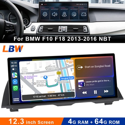 Android Car GPS Navi Wifi 12.3'' Ultra-thin Screen For BMW F10 F18 2013-2016 NBT