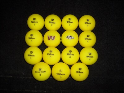 15 Yellow Wilson Staff Duo Optix / Duo Soft  Matte Golf Balls