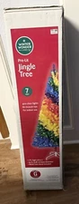 Winter Wonder Lane 7ft Rainbow Spiral Pre-Lit Jingle Tree Christmas Tree New!