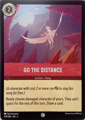 129/204 GO THE DISTANCE RISE OF FLOODBORN FOIL COMMON DISNEY LORCANA KARTE