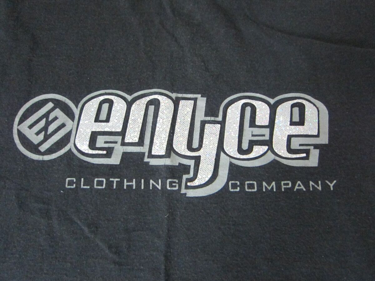 Enyce Shirt Adult Extra Large XL Black Tee Big Logo Y2K Hip Enyce Shirt Adult Extra Large XL Black Tee Big Logo Y2K Hip