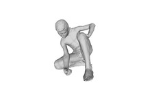 Printle X Homme 999P-Beggar Garçon Accroupi Marbres Figurine pour Dioramas Train