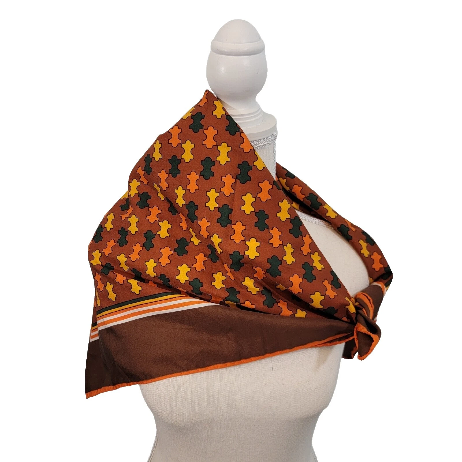 Multicor Geométrico Poliéster acessórios Vintage