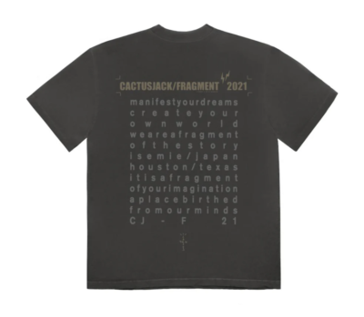 Cactus Jack For Fragment Create Tee サイズM TRAVIS SCOTT CACTUS JACK FOR FRAGMENT CREATE TEE - WASHED