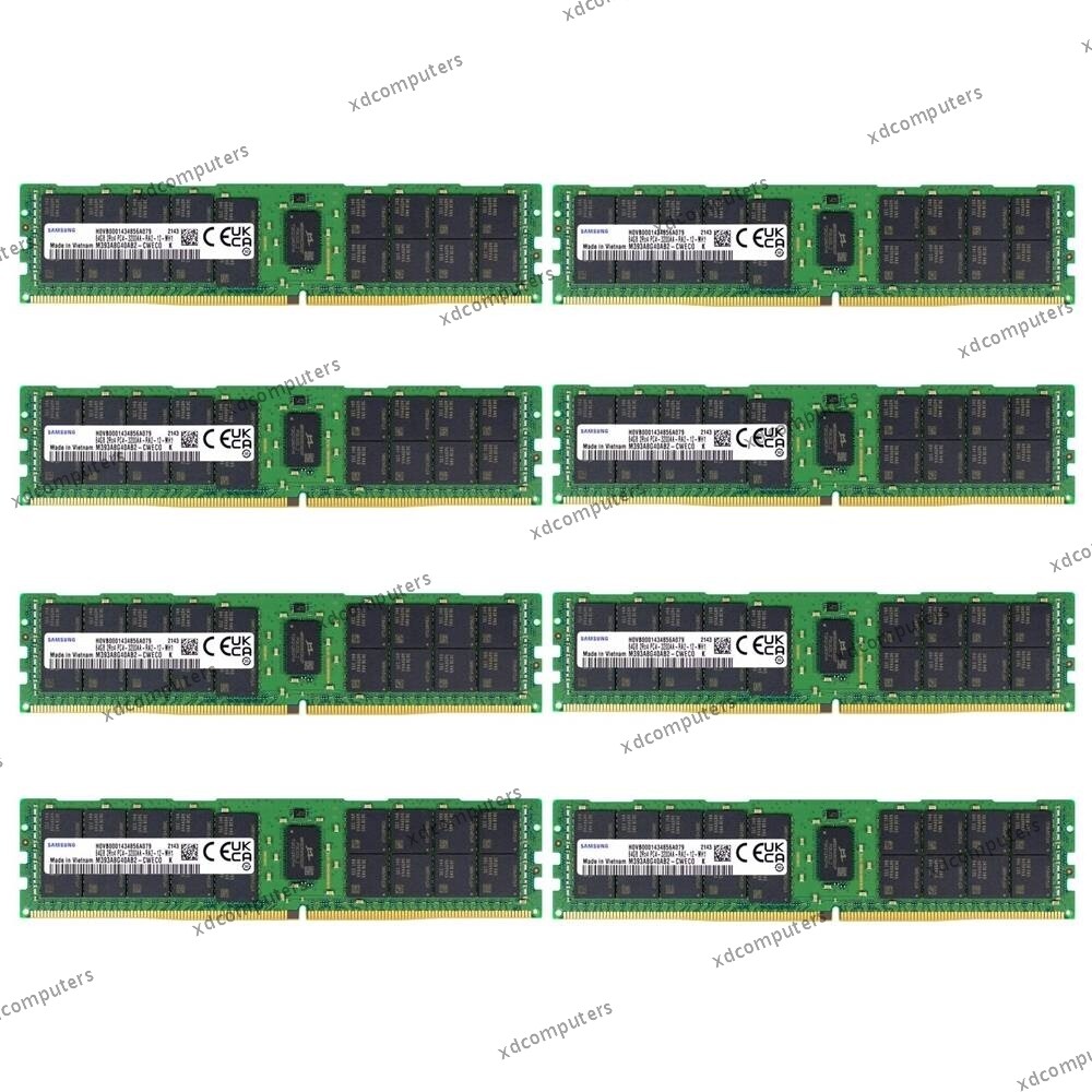 Samsung ECC DDR4 8GB×8 64GB サーバー用 Samsung 3200MHz (8x 64GB) 512GB DDR4 RAM DIMM PC4-3200AA ECC