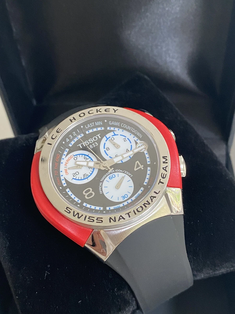 Men s 45mm Tissot Chronograph Swiss National Ice Hockey Team
