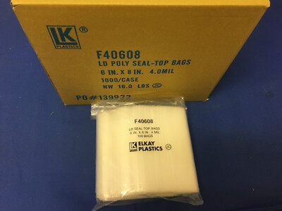 Elkay F40610 4 Mil Line Single Track Dichtungstaschen – 15,2 X 25,4 Cm, Klar, 1000 Stück