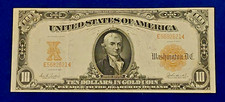 1907 $10 Gold Certificate FR-1171 Parker Burke  Ex Fine + ONLY 2 Vert L R FOLDS