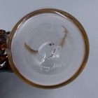 Signed Hand Blown Art Glass Vase Brown Bear Handle Alaska Studio Art Decor — photo 9