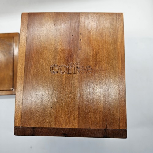 Vintage Retro Mid Century Modern Teak Holz 4 Stück Kanister Set Milbern Taiwan - Bild 11 von 24