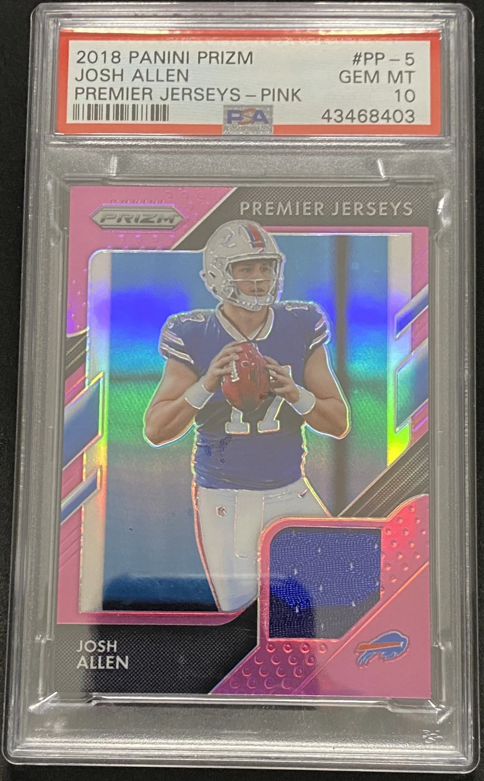 Josh Allen Panini Prizm Premier Jerseys #PP5 Pink