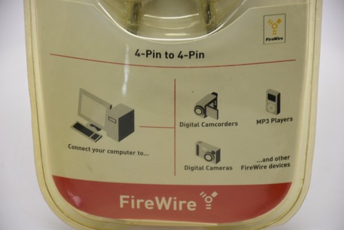 Vintage Belkin FireWire 4-Pin to 4-Pin 6' / 1.8m Cable NOS - Picture 4 of 8