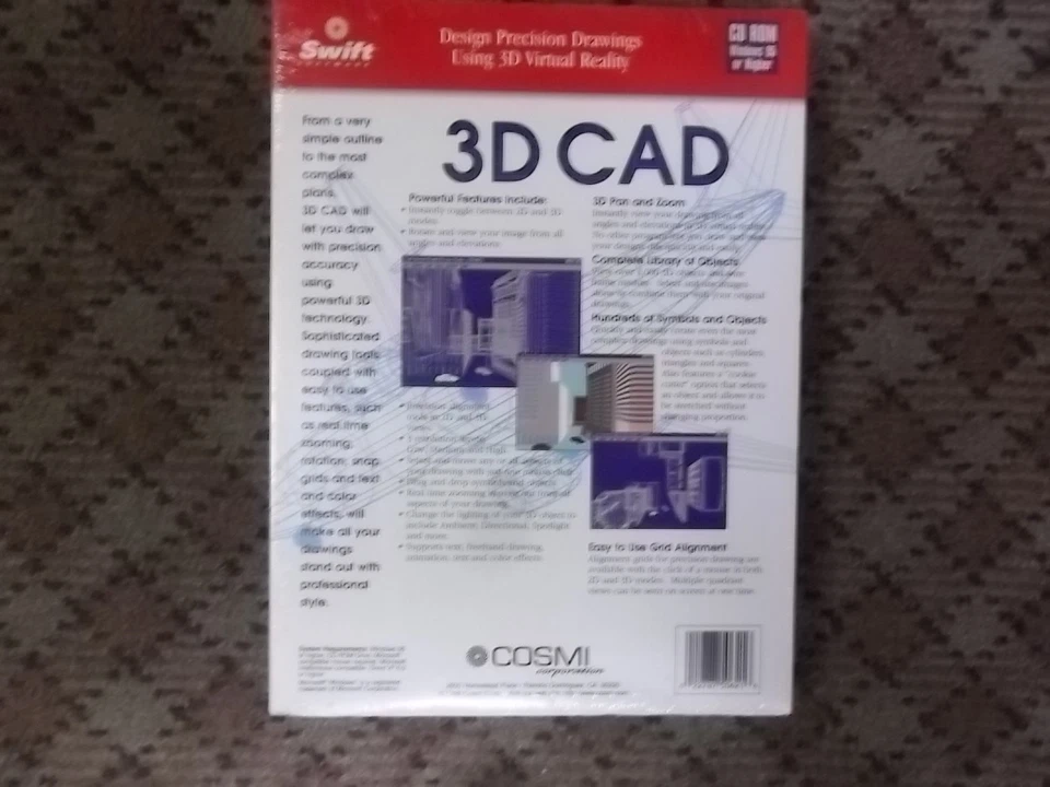 SWIFT 3D CAD SOFTWARE Windows 95 CD ROM  NIB Sealed - Image 2 of 2