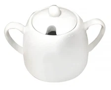 Maysternya White Porcelain Sugar Bowl, Sugar Jar 12.8 fl oz