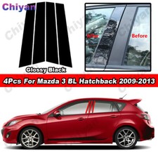 4x Door Window Bc Pillar Post Pc Cover Trim Sticker For Mazda 3 Hatchback 09-13