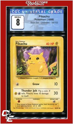 Base Set 58 Pikachu CGC 8 | eBay