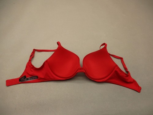 Reggiseno push up 32D Victoria's Secret donna rosso imbottito ferretto chiusura schiena 2G - Foto 7 di 8
