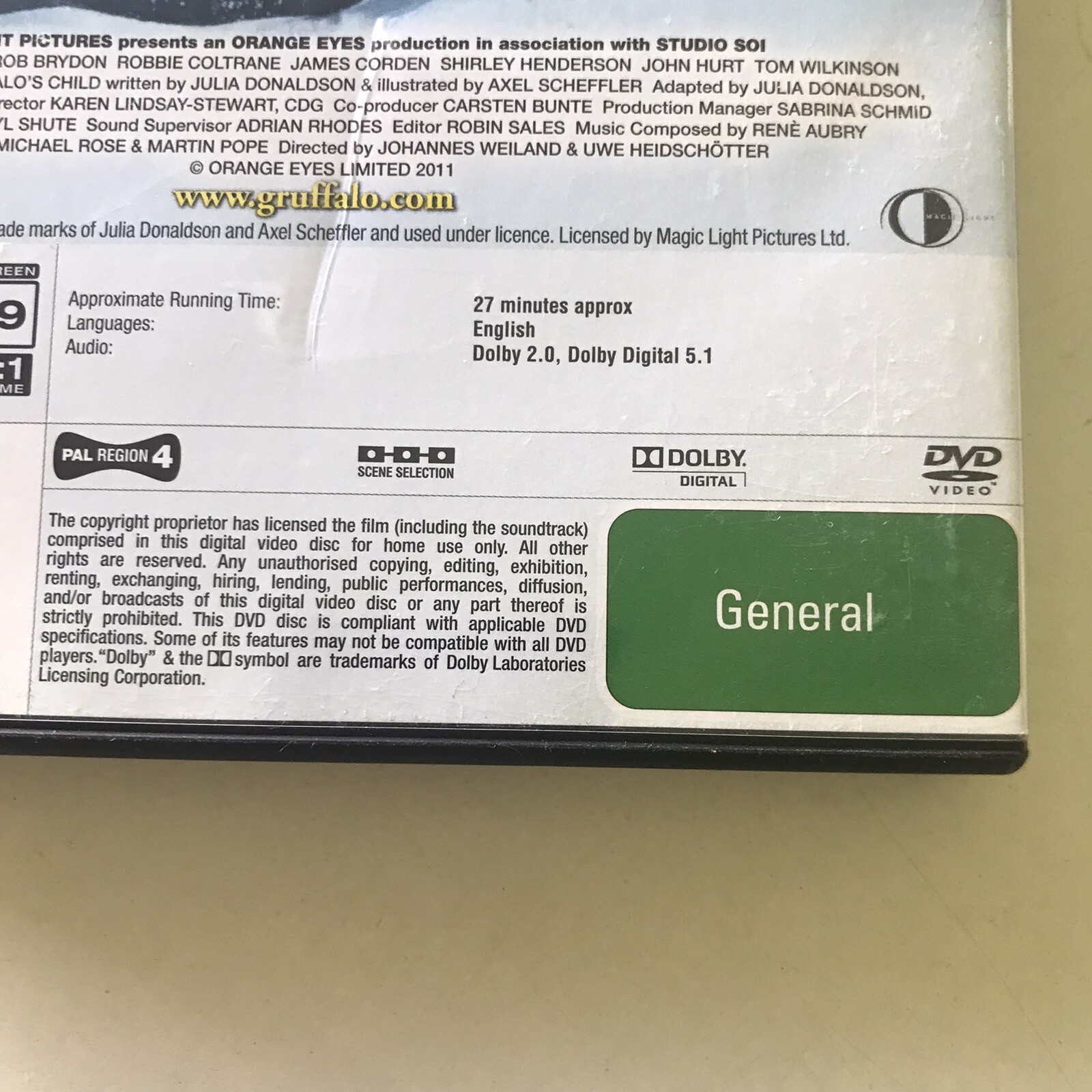 The Gruffalo's Child DVD Region 4 PAL Animated Movie Helena Bonham