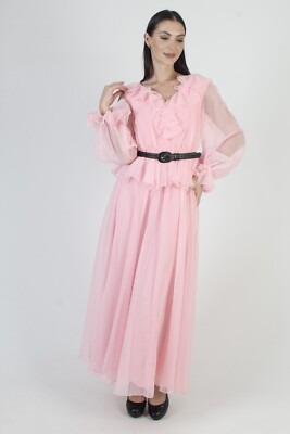 white christmas dresses Lace Sheer Maxi Dress main image 0