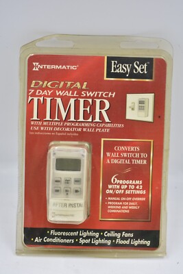 Intermatic SS7C Digital 7 days Wall Switch Timmer Digital 6 Settings Open Box