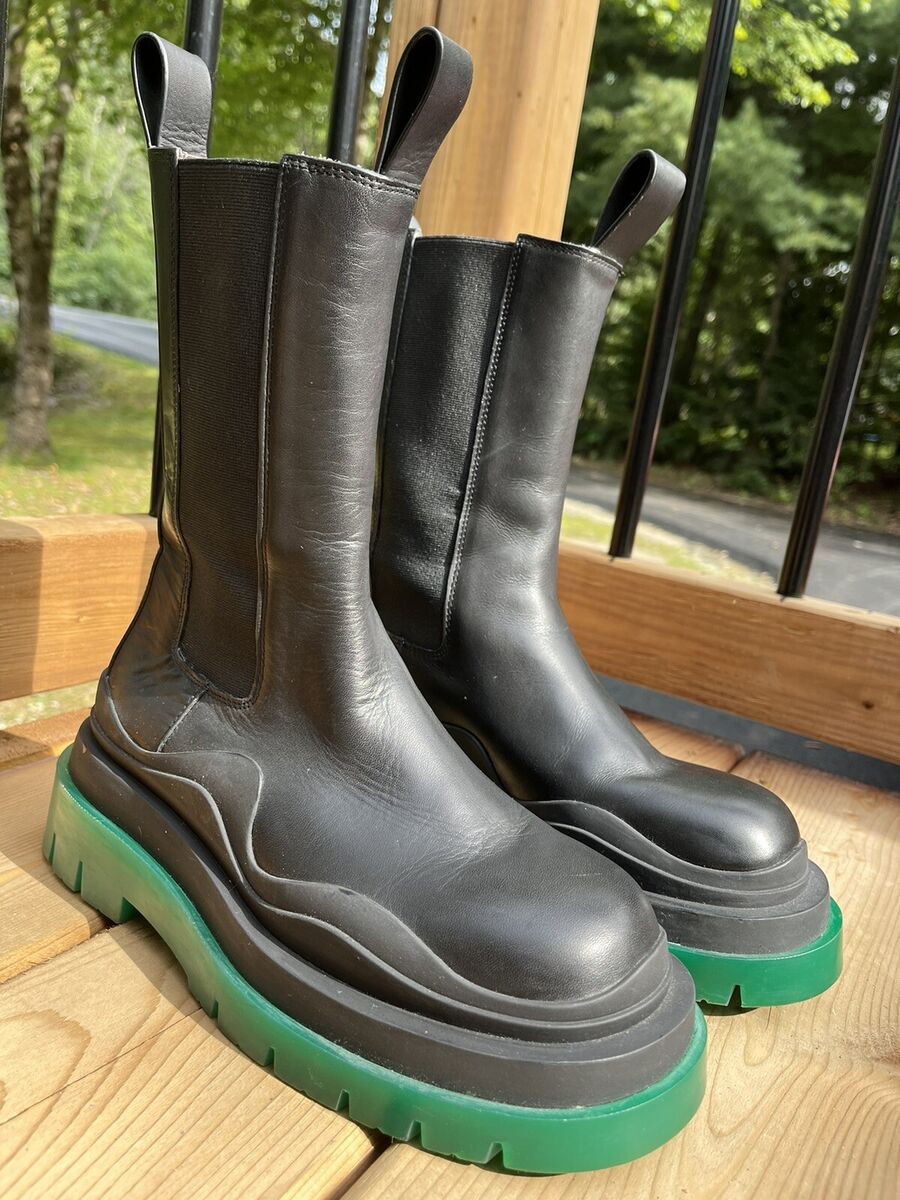 BOTTEGA VENETA THE TIRE BOOT ブーツ ブラック×レッド サイズ BOTTEGA VENETA THE TIRE BOOT ブーツ ブラック×レッド サイズ