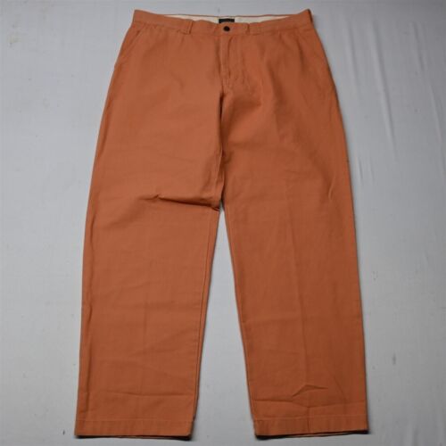 NEW J.CREW 36x32 Orange Canvas BW595 Classic 100% Cotton Mens Chino Pants