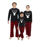 USBD Family Matching Pajama Sets Buffalo Plaid Festive Couple Matching PJ Set