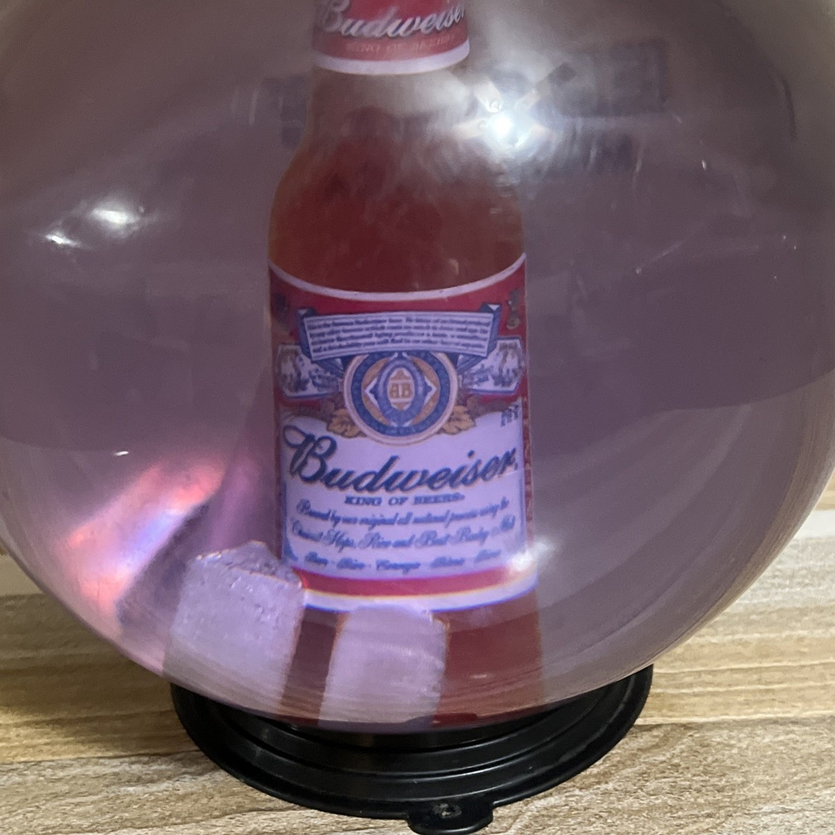 Ebonite Budweiser Bud Beer Bottle 14Ib Bowling Ball Rare