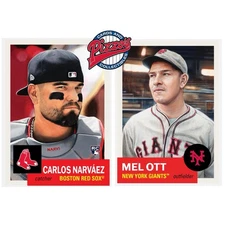 Topps MLB Living Set 2-Card Bundle 892-893 Mel Ott Carlos Narvaez RC Presale