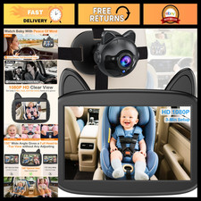 HD 1080P Baby Car Camera with Night Vision - Perfect for Road Trips  Solo Drivi
