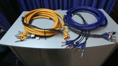 2x Multicore Kabel  8x6,3mm Klinke Klinke Chinch je 5m aus Studiorückbau